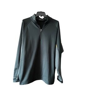 Nike Golf Dri-FIT Thermal Pullover‎ XL Black Yellow Long Sleeve Shirt